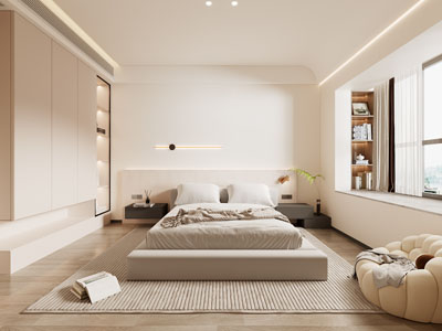 现代奶油风卧室