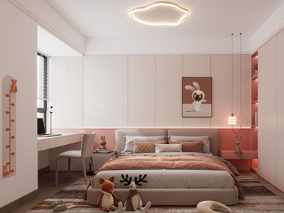 现代卧室 儿童房 女儿房 公主房