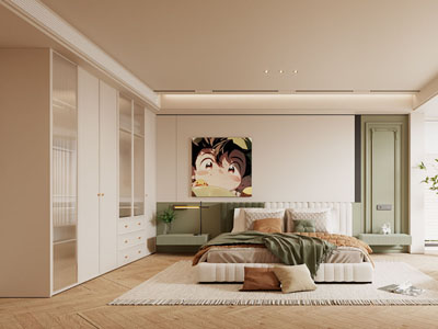 现代奶油风卧室