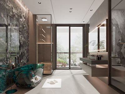 现代卫浴间 洗手间