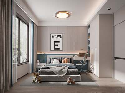 现代卧室 儿童房 男孩房