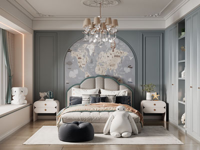 法式卧室 儿童房 公主房