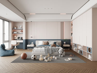 现代卧室 儿童房 男孩房