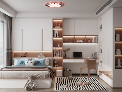 现代榻榻米卧室 男孩房 儿童房