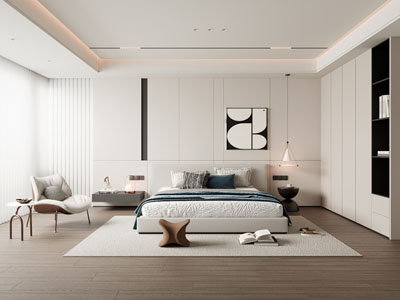 现代奶油风卧室