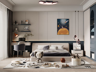 现代卧室 儿童房 男孩房