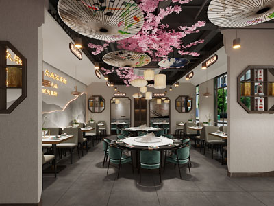 中式饭店餐馆 就餐区