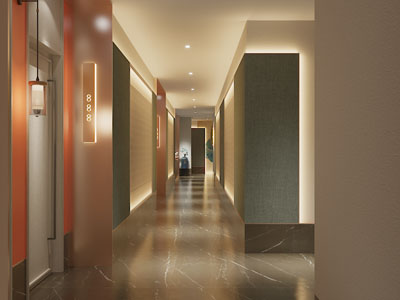 新中式酒店过道