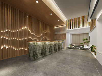 新中式大堂前台接待