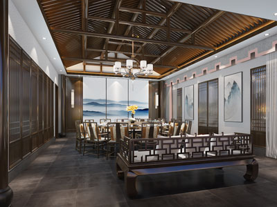 新中式酒店包厢包间