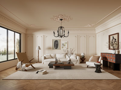 法式奶油风客厅
