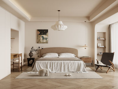 侘寂风奶油风卧室