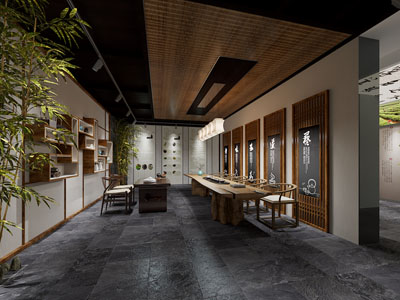 新中式中古风茶艺室 茶馆