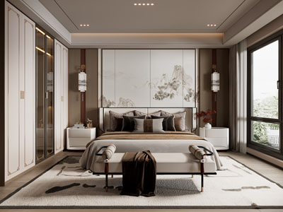 新中式卧室