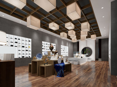新中式瓷器展厅展览