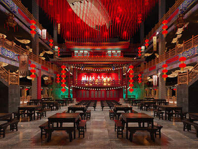 新中式戏台 戏楼