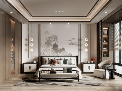 新中式卧室