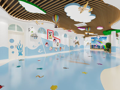 现代幼儿园大堂前台接待