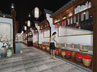 新中式自助餐厅 饭店餐馆