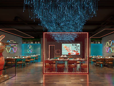 工业风loft饭店餐馆