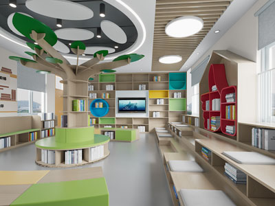 现代图书馆 阅览室 书吧