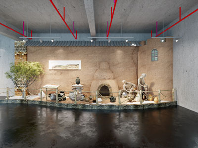 侘寂风陶艺制作展厅