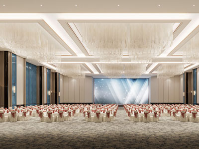 现代酒店婚庆宴客厅 就餐区