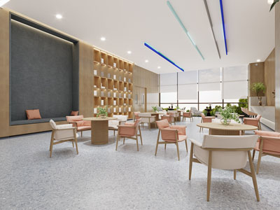 现代办公茶水间 休闲区