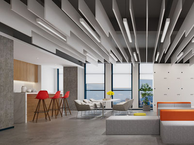 现代办公茶水间 休闲区