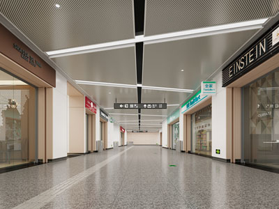 现代商业街走廊 过道