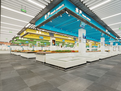 现代海鲜水产 菜市场