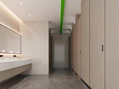 现代公共卫生间 洗手间