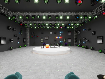 工业风loft灯光展厅展览