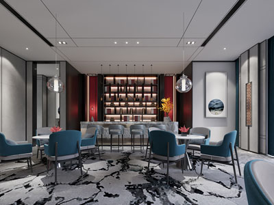 新中式售楼处洽谈区 接待区