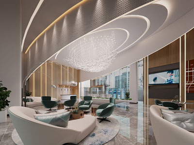 现代售楼处接待区