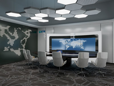 现代大数据监控室