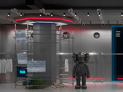 工业风loft服装专卖店