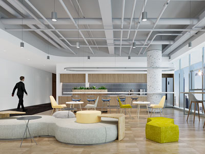 现代公司茶水间 休闲区