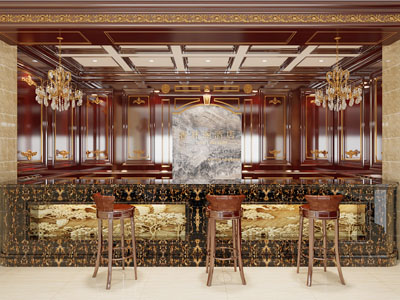 欧式酒店大堂前台接待区