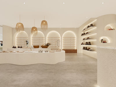 现代奶油风饰品 帽子专卖店