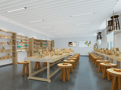 现代儿童手工木作工作坊教室