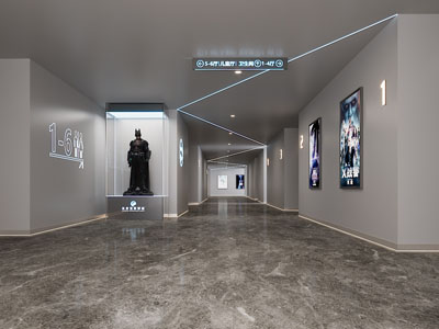 现代电影院走廊过道