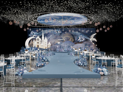 现代婚庆现场舞台 宴会厅