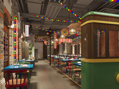 工业风loft饭店餐馆