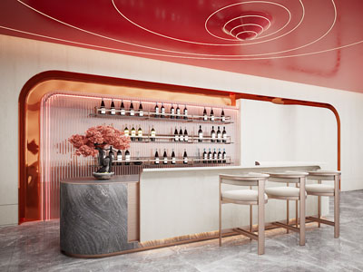 新中式酒吧吧台