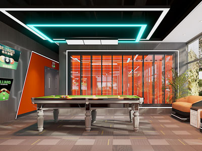 现代台球室体育馆