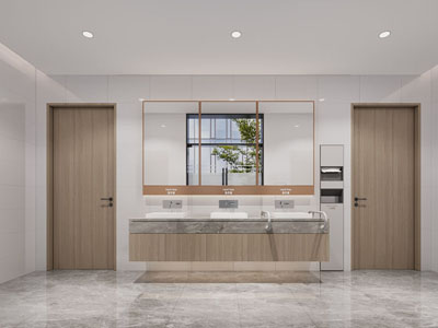 现代公共卫生间 洗手间