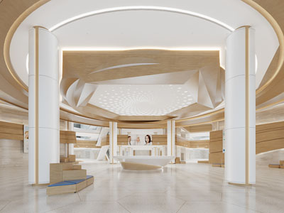 现代大堂前台接待