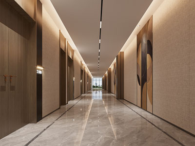 现代酒店过道