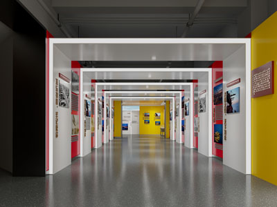 现代展厅展览过道